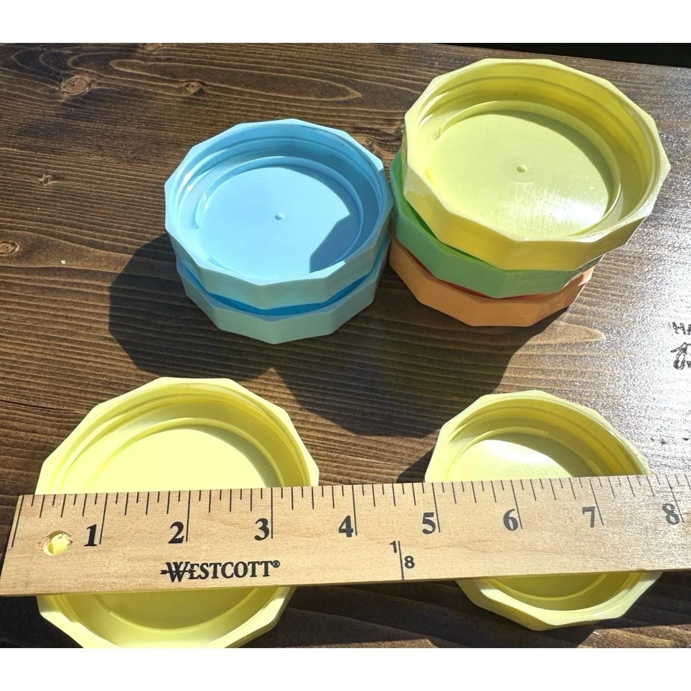Masontops Mason Jar Lids Plastic Storage Caps Lot 9 Tough Tops Pastel